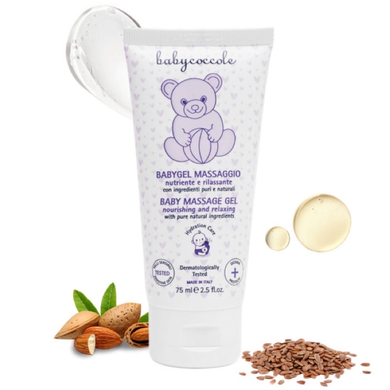 Gel massage cho bé từ sơ sinh Babycoccole 0M+ chiết xuất hạnh nhân 75ml