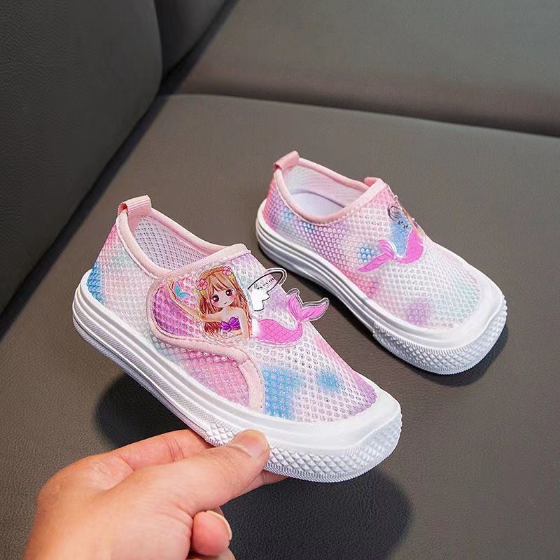 Giày Sneaker Phối Lưới Thoáng Khí Thời Trang Mùa Hè 2022 Cho Bé