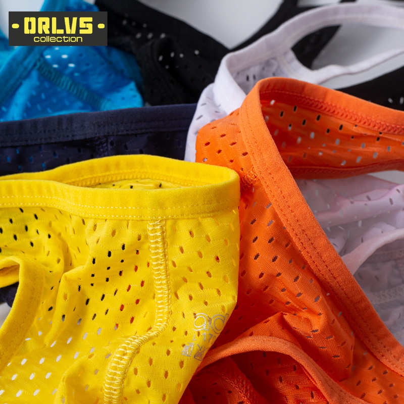 ORLVS Quần lót lưới màu sắc quyến rũ dành cho nam AD7106