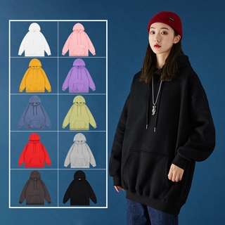 Áo Hoodie Nữ Oversize Tay Dài Phong Cách Hàn Quốc