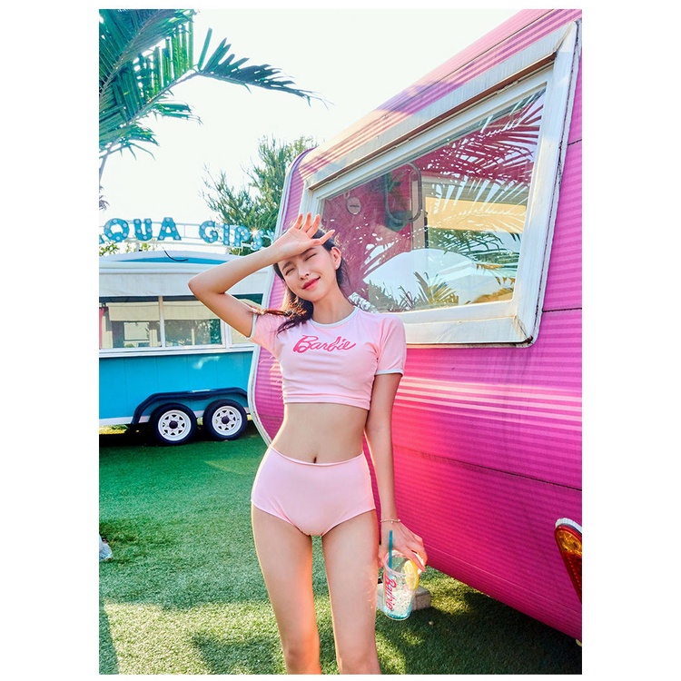 Bộ Đồ Bơi Ba Mảnh Lưng Cao Che Bụng Thời Trang Năm Mới Cho Nữ