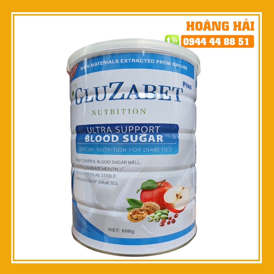 [HCM]Sữa Gluzabet 800g - Sữa dinh dưỡng chuyên biệt dành cho người tiểu đường