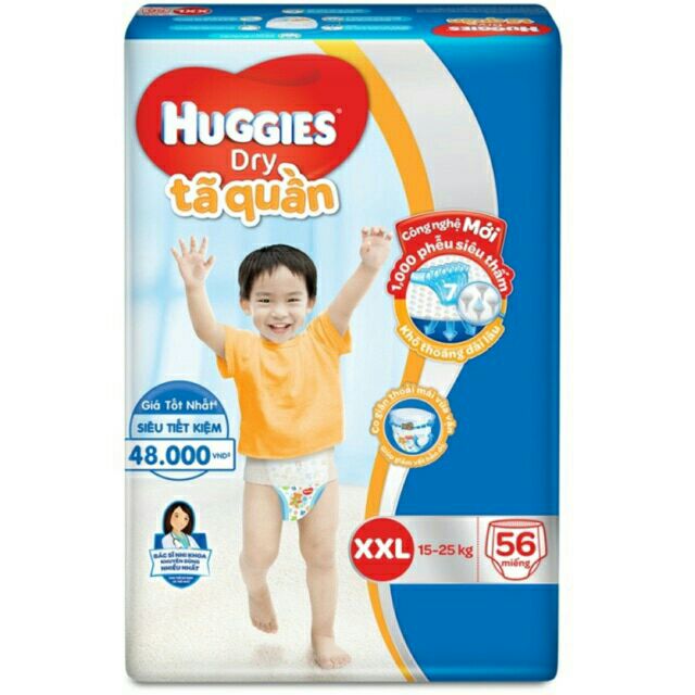 Bỉm quần Hugies size XXL 56 MIẾNG