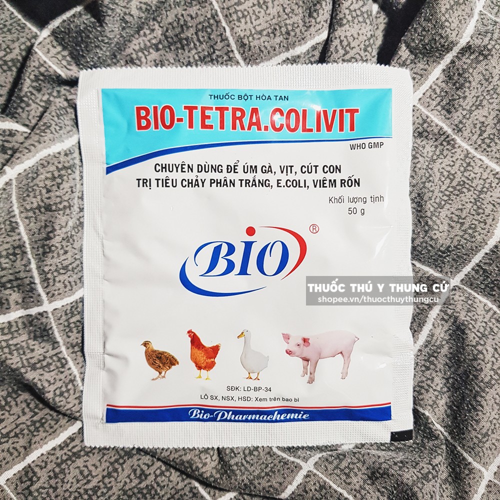 Úm gà con, vịt con ngừa tiêu chảy 50g - Bio Tetra Colivit