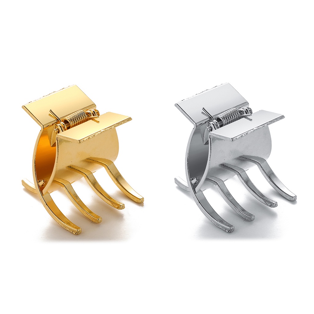 Kẹp tóc đuôi ngựa màu vàng/bạc đơn giản thời trang cho nữ