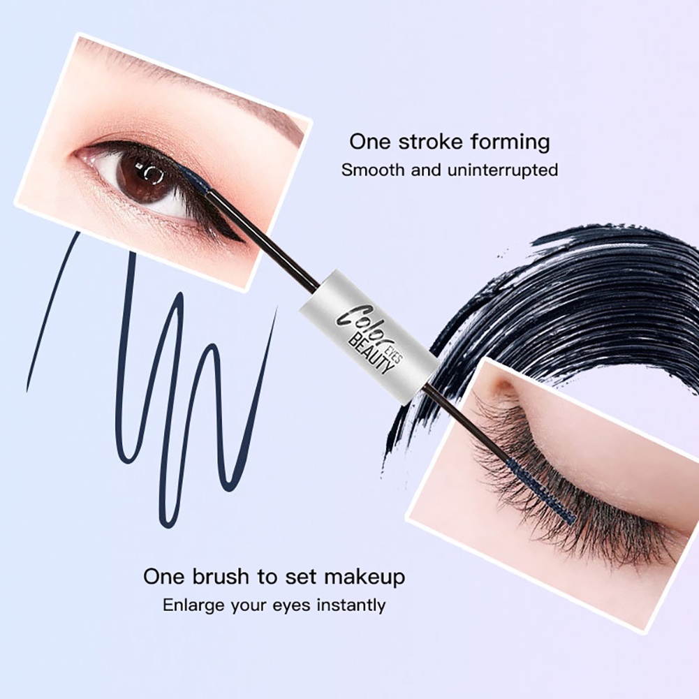 Bút kẻ mắt nước kiêm mascara chải cong mi 2 đầu khó nhòe lâu trôi tiện dụng cho trang điểm | BigBuy360 - bigbuy360.vn