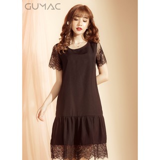 Đầm suông phối ren GUMAC MS03906