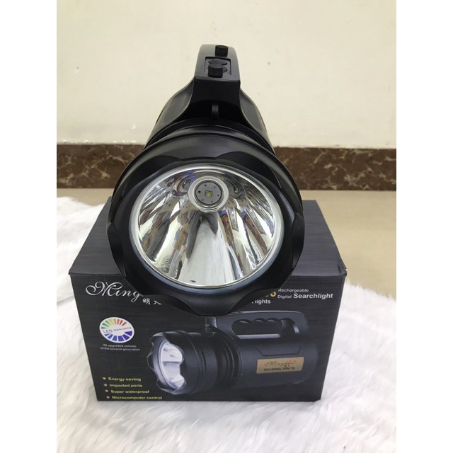 [NẶNG 2KG] Đèn pin siêu sáng hãng minghuo T6 loại to và sáng trắng MÃ mh-6000 nồi đồng cối đá pin cực trâu
