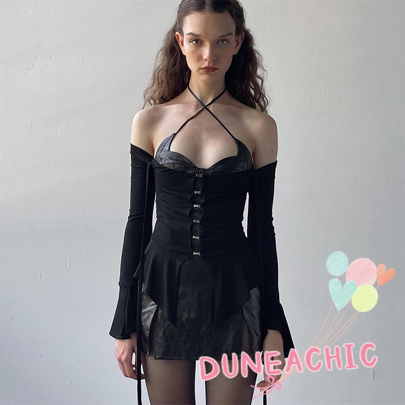 DUNEA Áo kiểu tay dài hở vai quyến rũ cho nữ