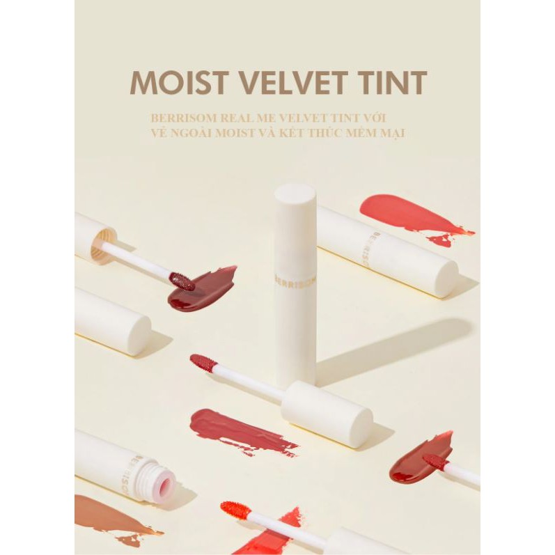 Son Kem Lì, Lên Màu Siêu Chuẩn, Lâu Trôi Berrisom Real Me Velvet Tint 6.5g