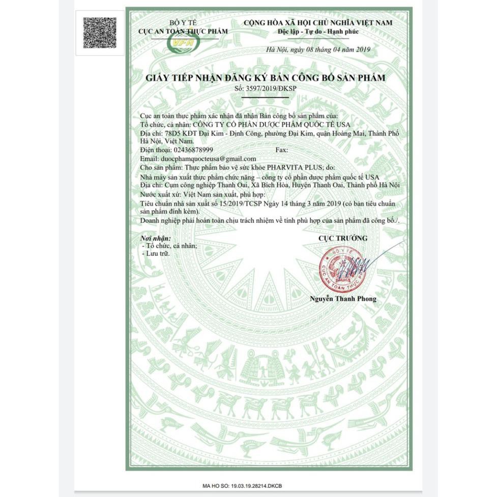 BỒI BỒ CƠ THỂ PHARVITA PLUS 60 Viên, bồi bổ cơ thể, hỗ trợ người suy nhược cơ thể | BigBuy360 - bigbuy360.vn