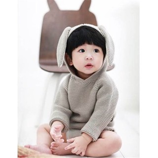 Áo len tai thỏ cho bé trai/ bé gái siêu đáng yêu