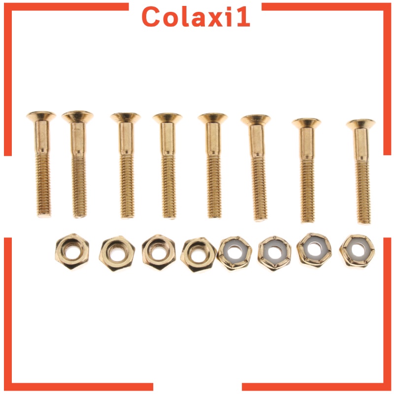 [COLAXI1] 8 Sets 1.1inch Longboard Skateboard Truck Mounting Hardware