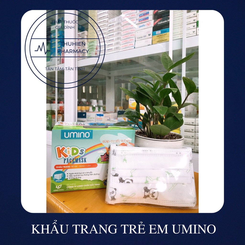 Khẩu trang Umino hình siêu dễ thương dành cho bé dưới 10 tuổi-Hộp 50 cái