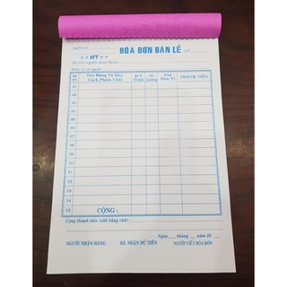 Hóa đơn 1 liên ht 45 tờ