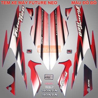 Tem xe máy future neo, tem tốt, tem xịn dán dàn áo xe máy màu đỏ