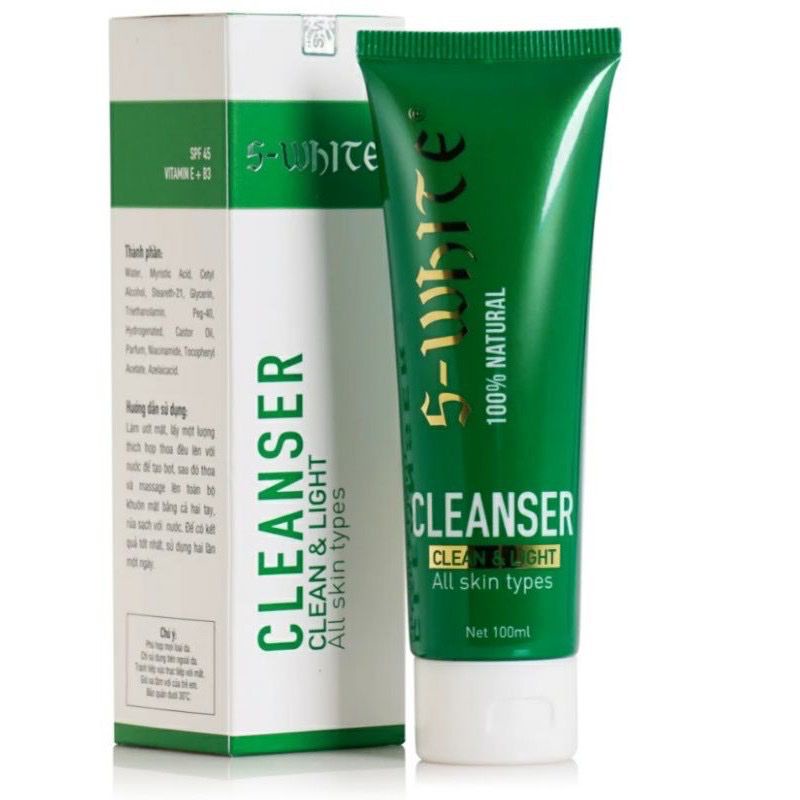 Sữa rửa mặt nha đam Swhite! Sạch sâu & Sáng Da!