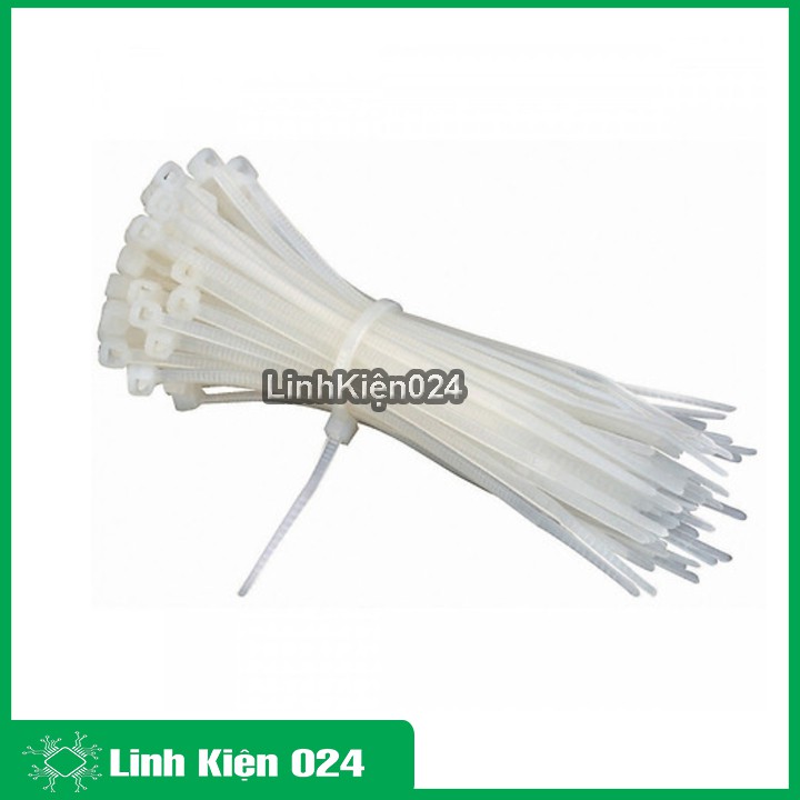 Gói 500 Dây Thít, Dây Buộc 4x200mm Trắng