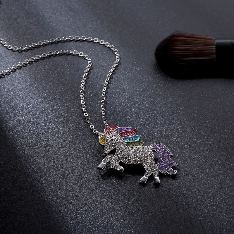 Tmdbyx Vòng cổ mặt hình ngựa pony vàng 18k thời trang cho bé