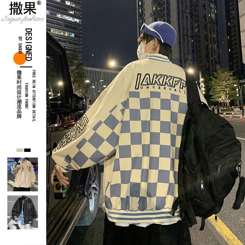 Áo Khoác Bóng Chày Ghép Nối Kẻ Sọc Thương Hiệu Hip Hop Đường Phố Cao Cấp Cho Nam Và Nữ Giải Trí Trích Đoạn Văn Hóa Số 11.19