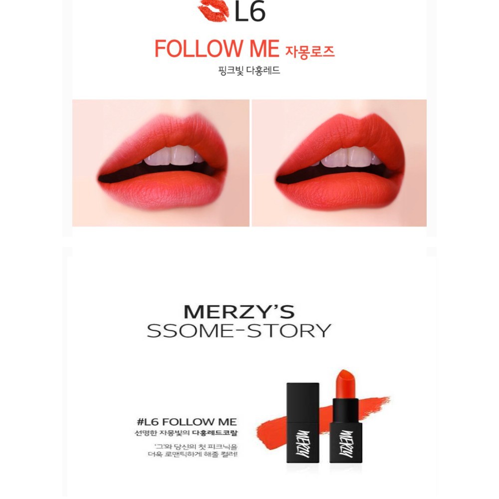 [XẢ KHO] Son Thỏi Merzy The Fist Lipstick -  L6 Follow Me