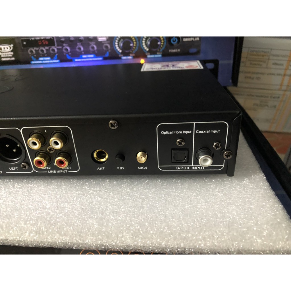 Vang cơ lai số cao cấp TD acoustic Q800PLUS , tiếng sáng , nhại hay, chống hú, có blutooth , echo ... - tăng 2 dây canon