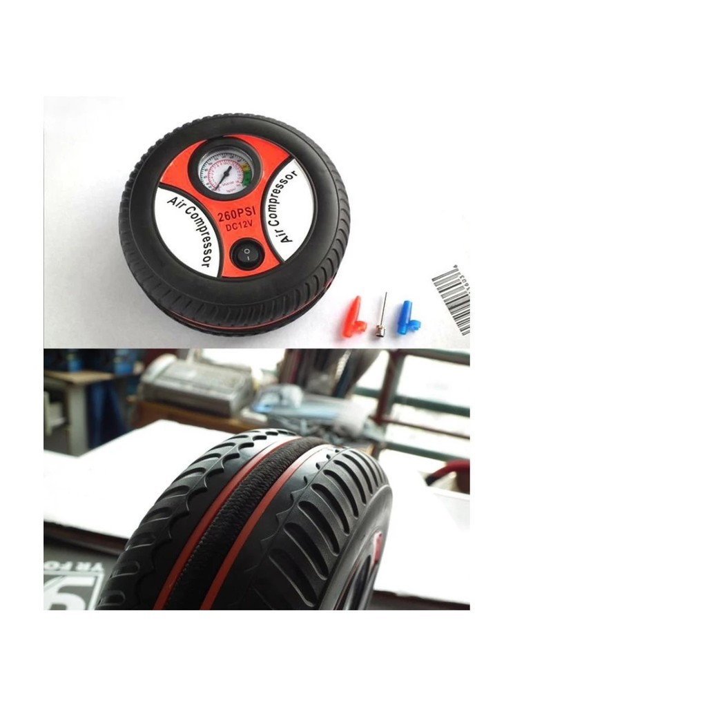 [HÀNG HÓT] Máy Bơm Lốp Xe Hơi Ô Tô Xe Máy Lưu Động Nguồn 12v