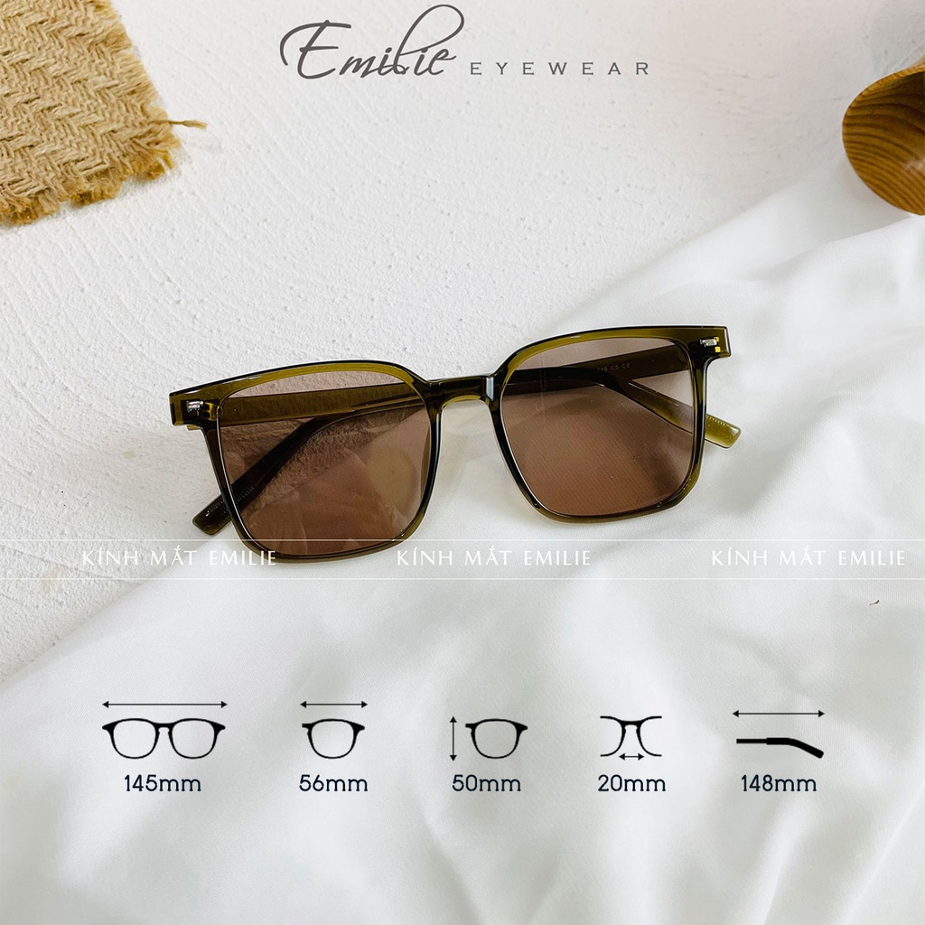 Gọng kính râm nhựa dẻo mắt Polazoid cao cấp nam nữ Kính mắt Emilie phụ kiện thời trang 2198