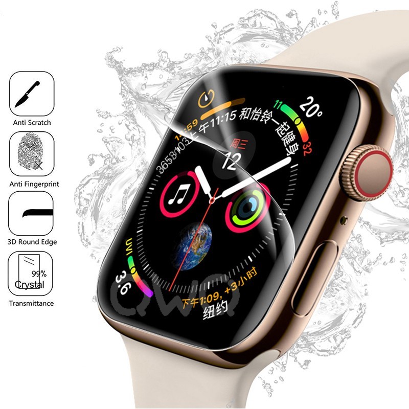 Miếng bảo vệ mặt đồng hồ thông minh cho Apple Watch Se 6 5 4 3 2 1 cỡ dây 38 42 40 44mm