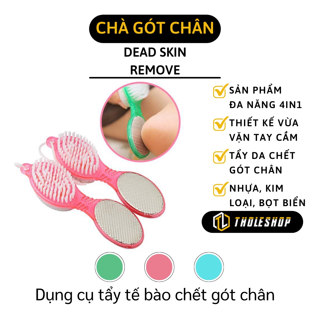 Cây Chà Gót Chân - Bàn Chải Nhựa, Đá Bọt Khô, Bàn Chải Kim Loại, Bàn Chà Nhám Tẩy Tế Bào Chết 3186