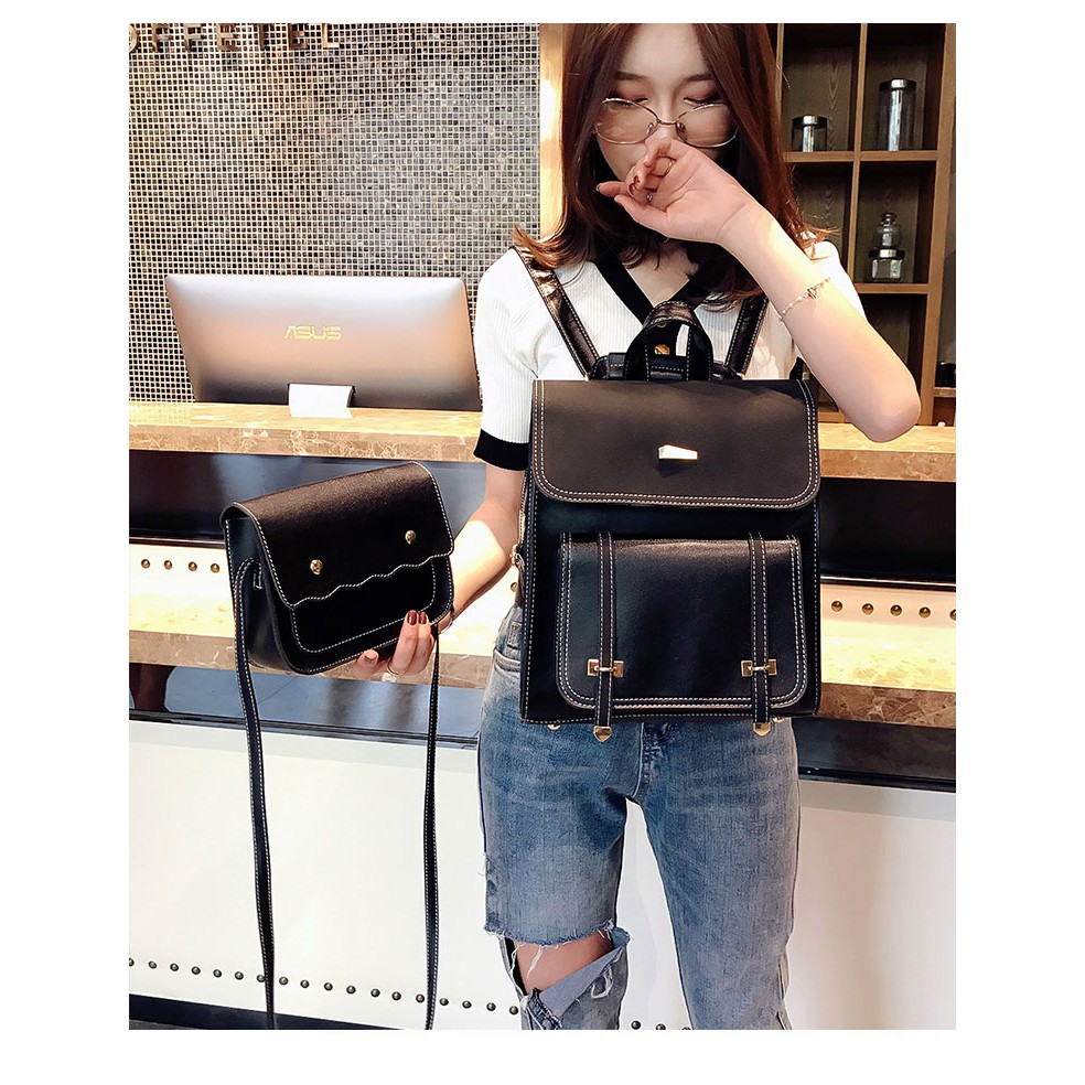 Balo Da Nữ Đi Học Mini Cao Cấp Thời Trang VINTAGE Giá Rẻ Vela Store BL04