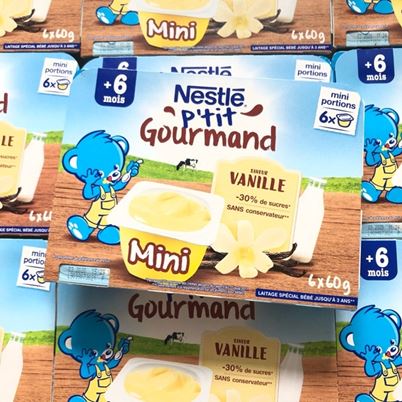 Váng sữa Nestle P’Tit Gourmand vị vani - Nhập khẩu Đức - Vanilla Whey