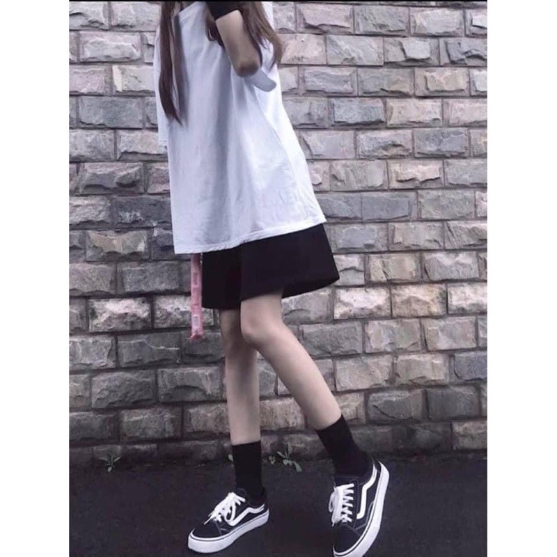 Quần đùi trơn màu đen basic , chất thun , phong cách năng động | BigBuy360 - bigbuy360.vn