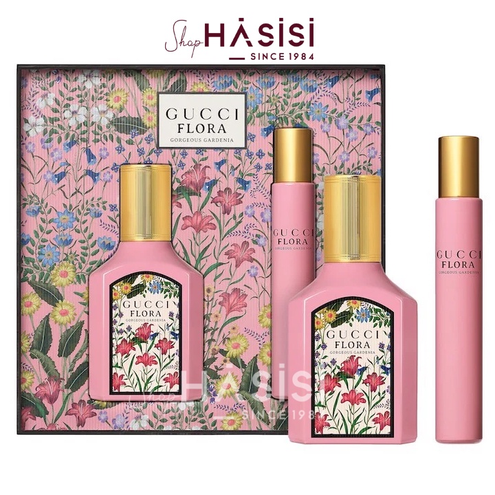 Set Nước Hoa Mini GUCCI - Flora Gorgeous Gardenia EDP Giftset - 1 NH 5ml + 1 NH 7.4ml