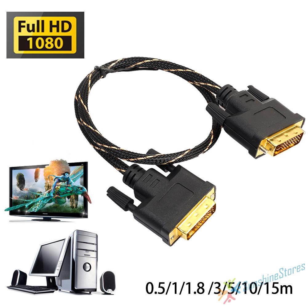 Dây Cáp Màn Hình Kĩ Thuật Số Dvi D Sang Dvi-d 24 + 1 Gold Pin Dual Link Hd Tv