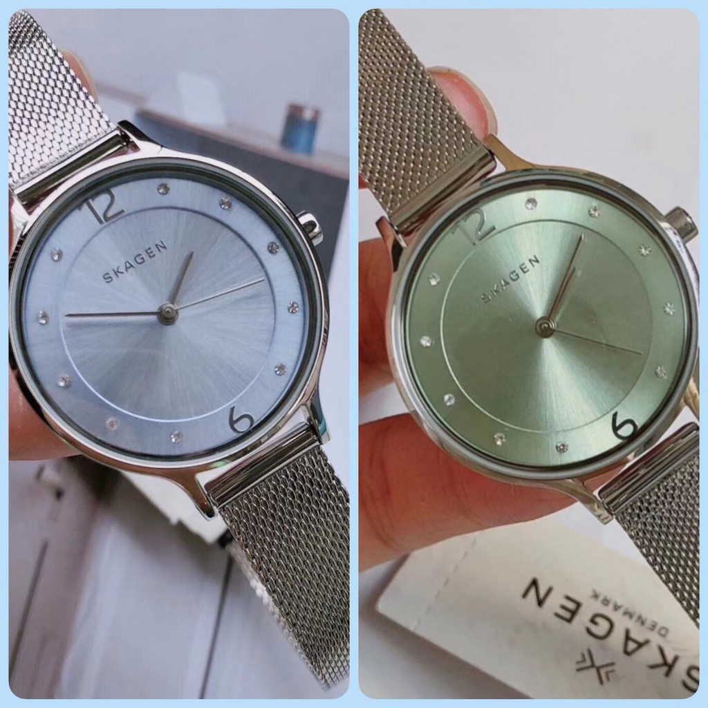 Đồng hồ nữ skagen skw2324 , skw2319 mặt blue , green size 30mm