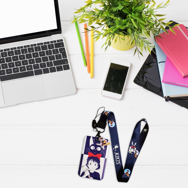 Tmdbyx Dây đeo thẻ ID/ chìa khóa/ điện thoại in họa tiết hoạt hình dễ thương kèm giá đỡ USB tiện dụng