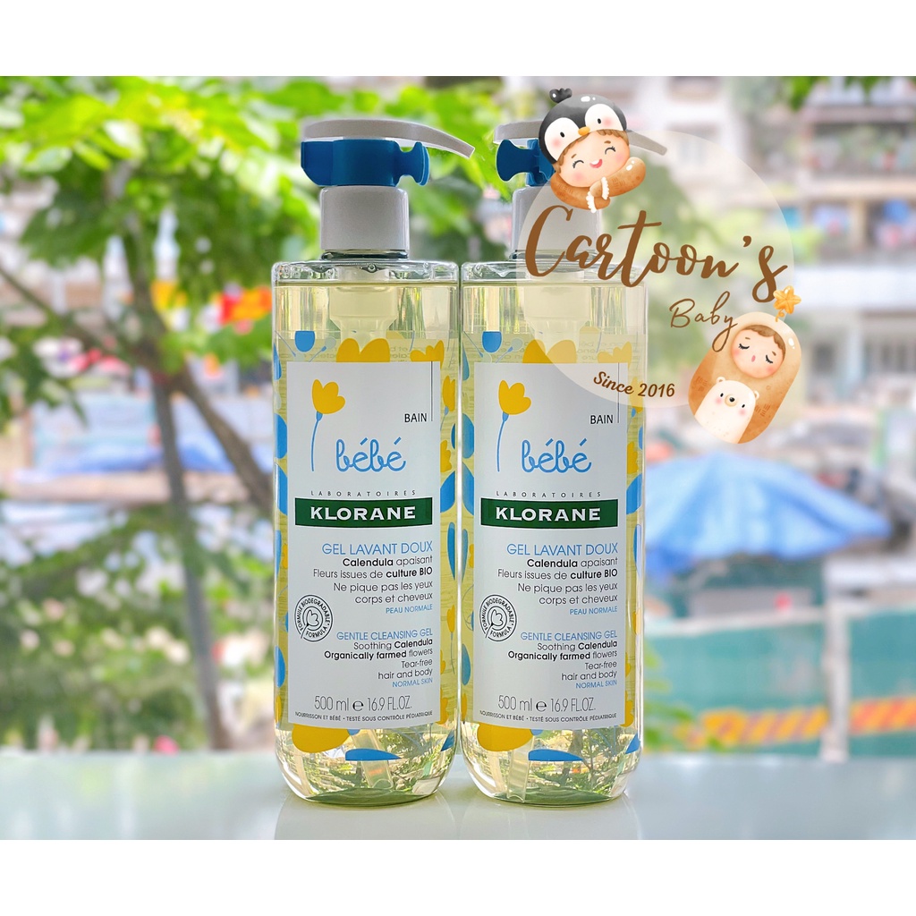 Sữa tắm gội 2 in 1 Klorane bebe Pháp