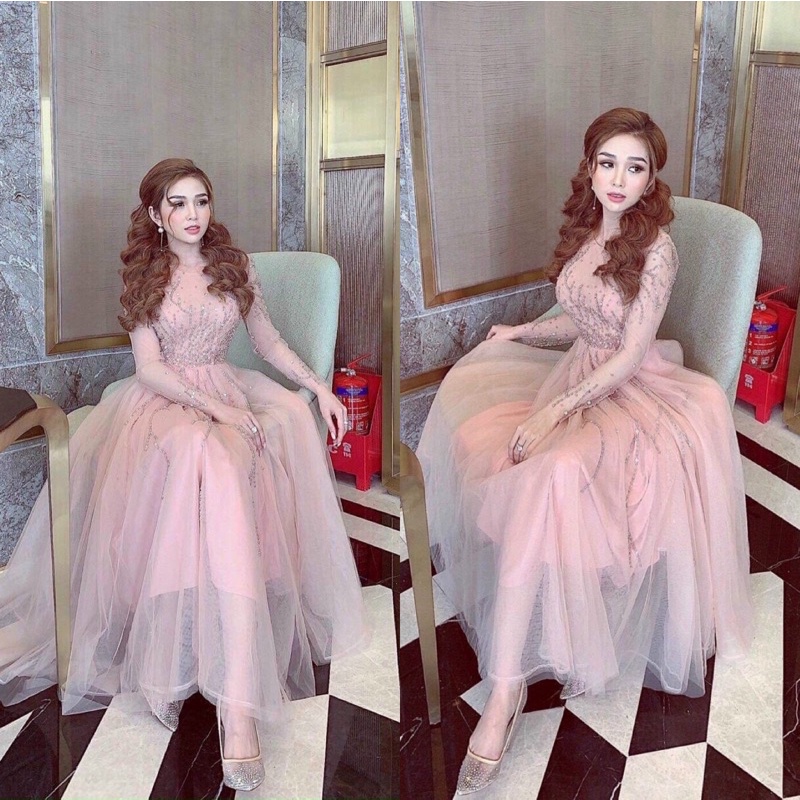 ĐẦM XOÈ DỰ TIỆC ĐÍNH HẠT full size S/M/L/XL ( ảnh và video chủ shop tự quay )