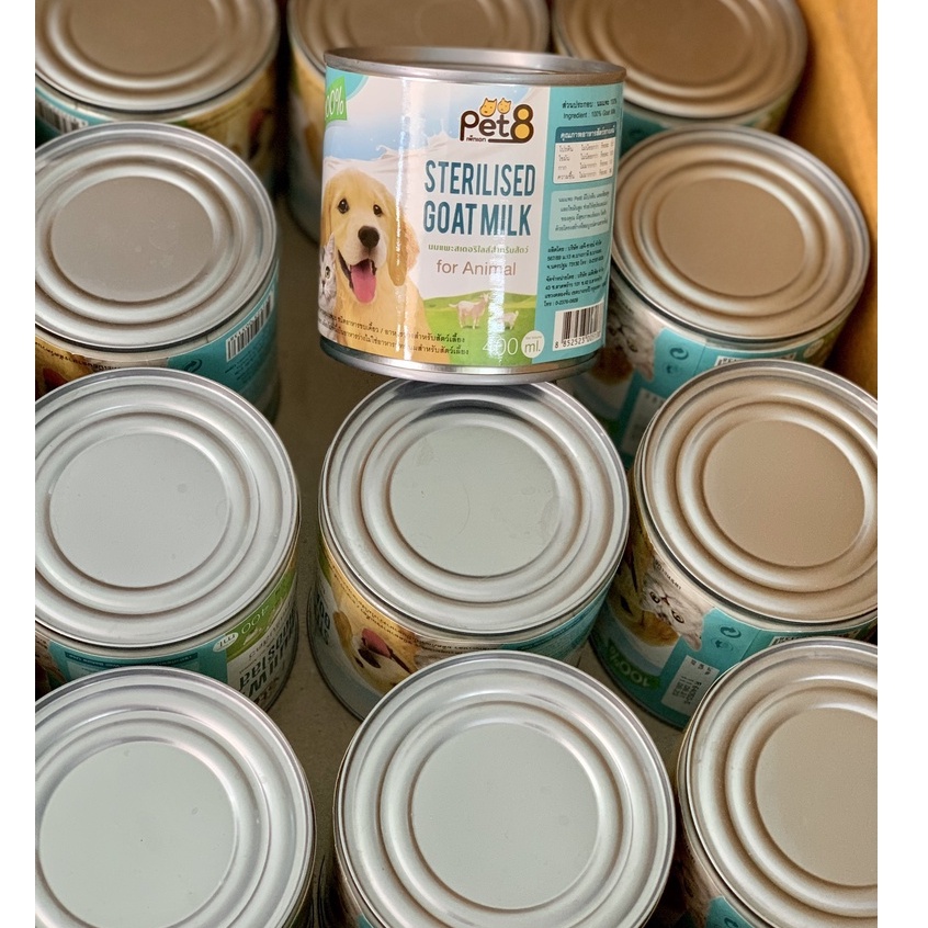 🇹🇭 Sữa Dê Pha Sẵn Chó Mèo Con PET8 Sterilised Goat Milk For Puppy Kitten 245ml-400ml
