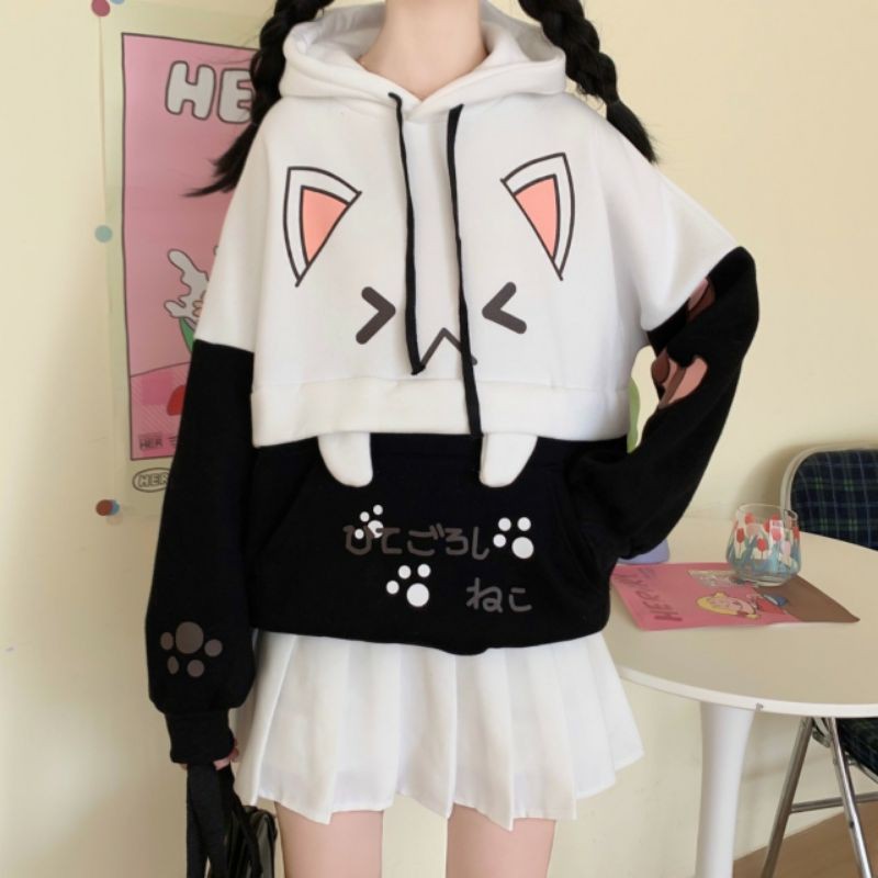 Áo Hoodie Nỉ Bông Mèo Giận Form 60kg