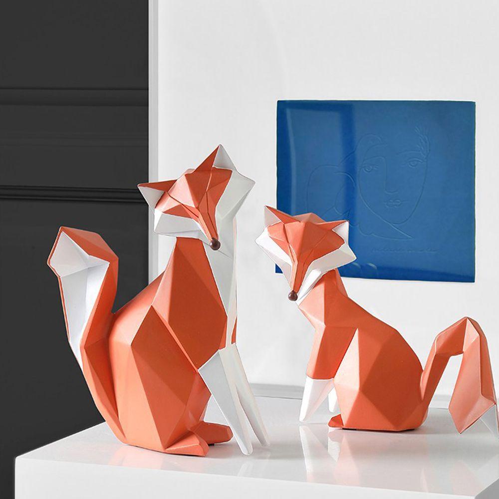 Tượng Trang Trí Hình Con Cáo Bằng Nhựa Dễ Thương