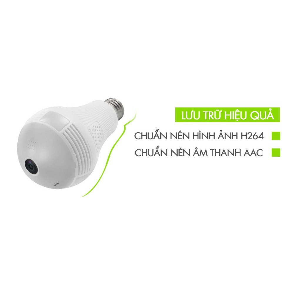CAMERA BÓNG ĐÈN QUAY TOÀN CẢNH 360 ĐỘ 1.3MP | BigBuy360 - bigbuy360.vn