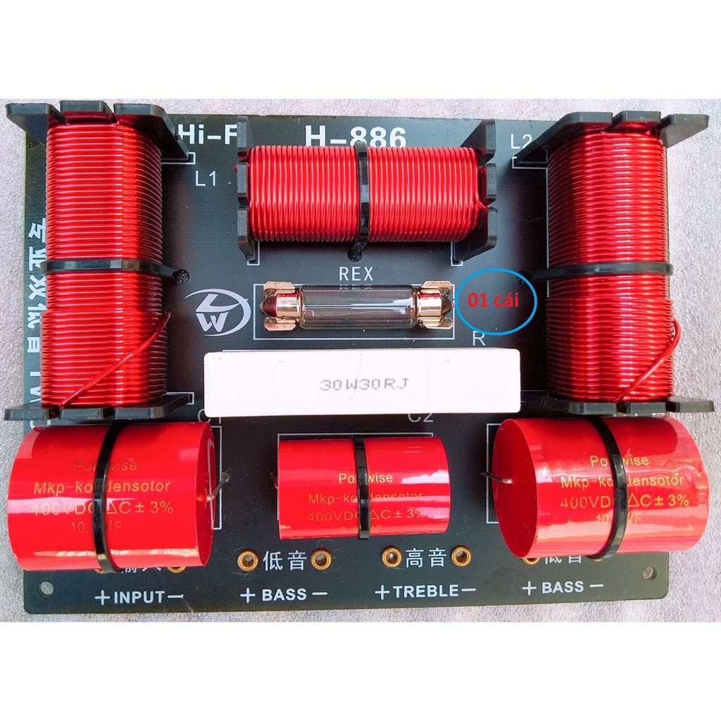 01 MẠCH PHÂN TẦN 2 BASS 1 TREBLE LW H886 CHẤT LƯỢNG