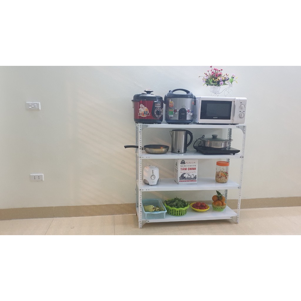 Giá kệ bếp đựng đồ gia dụng đa năng,kệ để lò vi sóng vật dụng trong bếp sắp xếp nhà cửa gọn gàng loại 4 tầng rộng 30cm