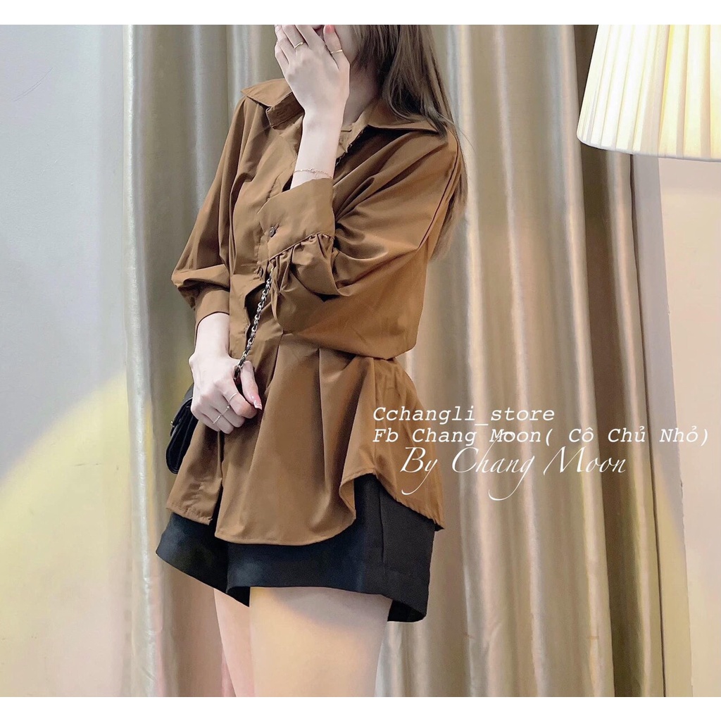 Áo Sơ Mi Xếp Ly [Siêu Hót] Tay Phồng Dáng Rộng Thời Trang Mùa Hè. ZADOLA FASHION