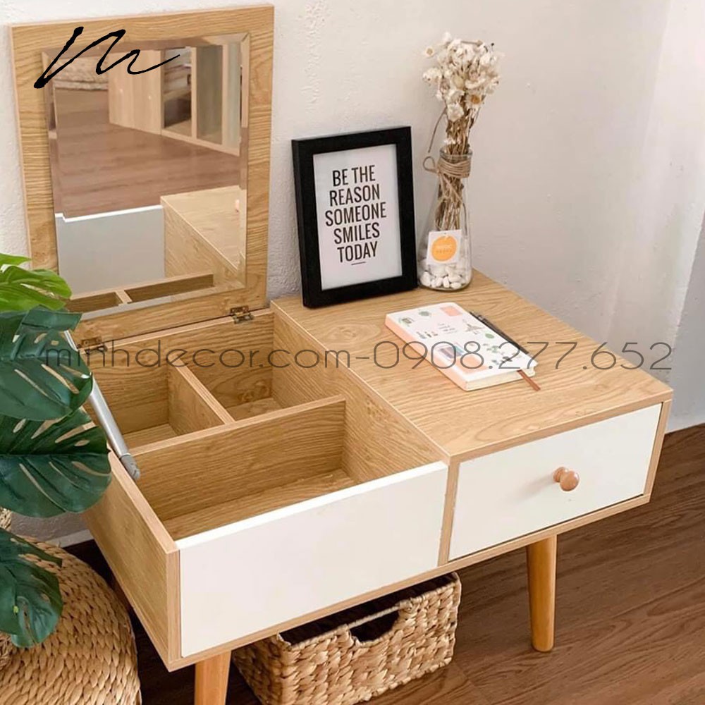 Bàn Trang Điểm Ngồi Bệt Mini Gỗ- Hàng Xuất Khẩu- Bảo hành 1 Năm 1 Đổi 1 - Hiệu MÌNH DECOR