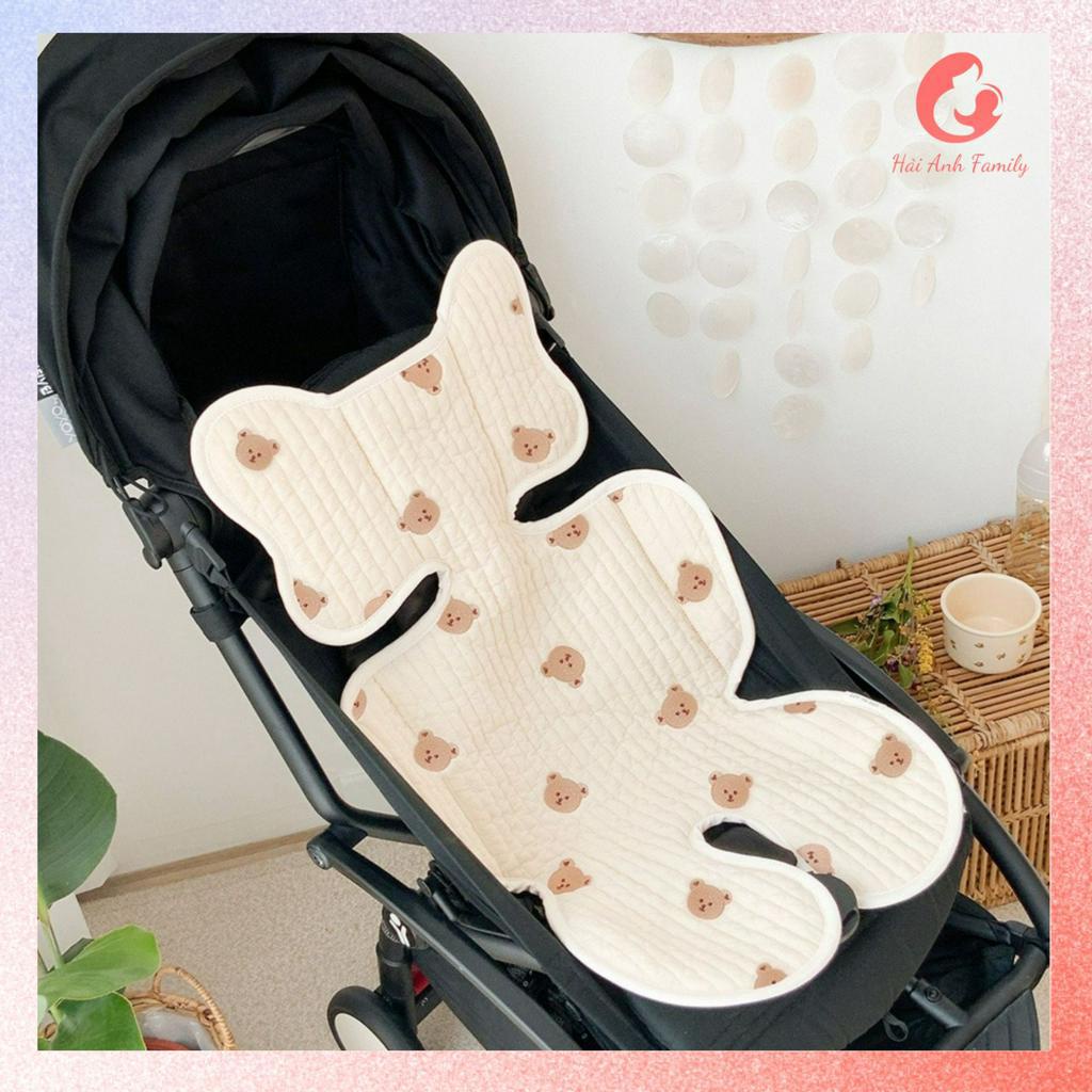 Tấm Lót Xe Đẩy Cho Bé Cotton Mềm Mại, Thoáng Khí, Cực Kì Thỏa Mái Cho Bé