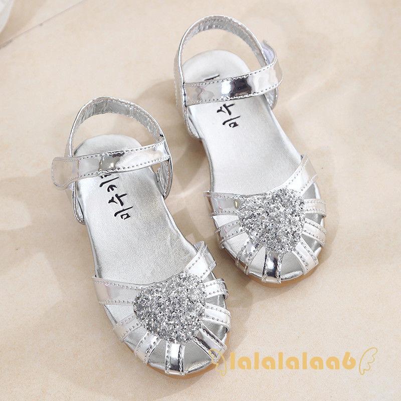 Giày Sandal Đế Bằng Phong Cách Công Chúa Cho Bé Gái