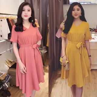 ĐẦM XÒE VÁY XÒE DÀI CỔ TIM CỘT EO ĐẸP 2023 VĐ6